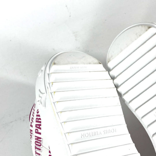 LOUIS VUITTON sneakers leather pink Timeout line shoes shoes logo 35 1/2