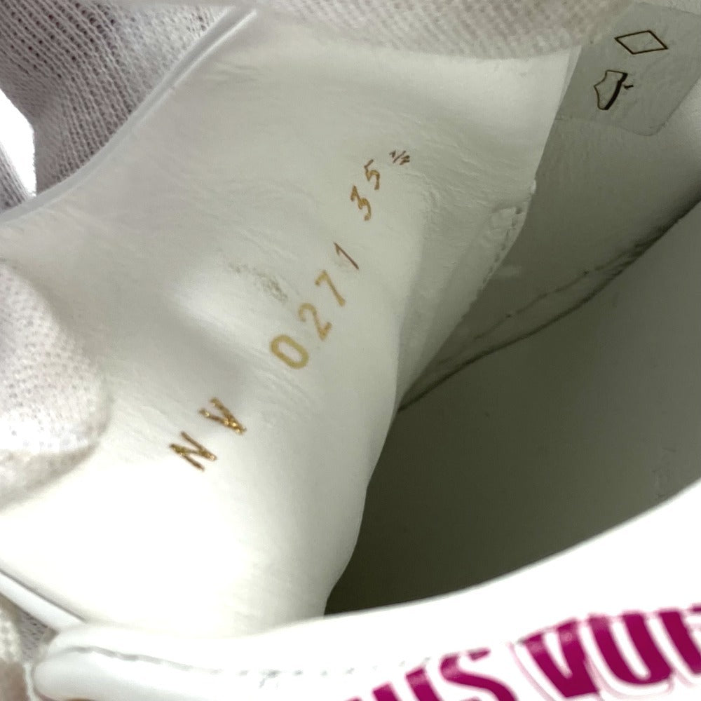 LOUIS VUITTON sneakers leather pink Timeout line shoes shoes logo 35 1/2