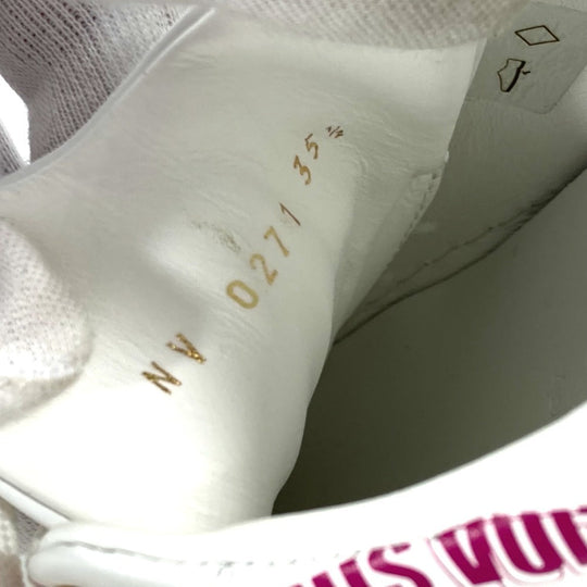 LOUIS VUITTON sneakers leather pink Timeout line shoes shoes logo 35 1/2