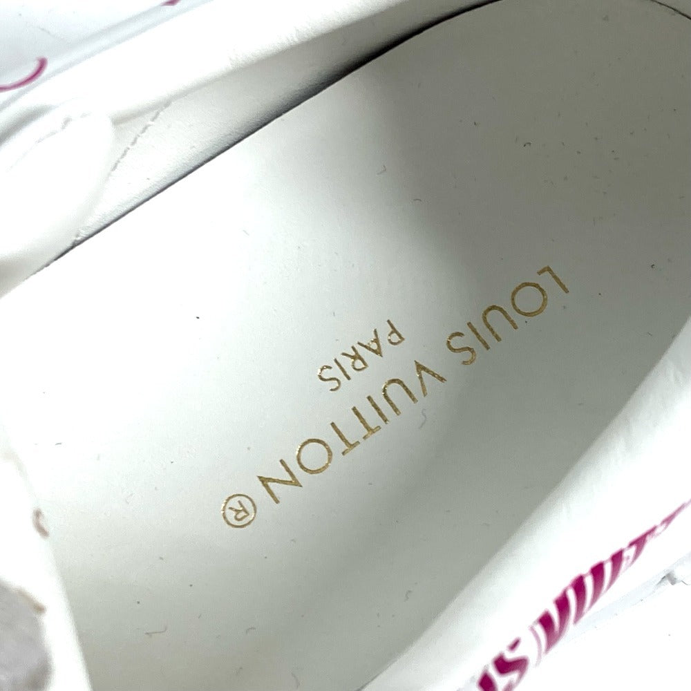 LOUIS VUITTON sneakers leather pink Timeout line shoes shoes logo 35 1/2