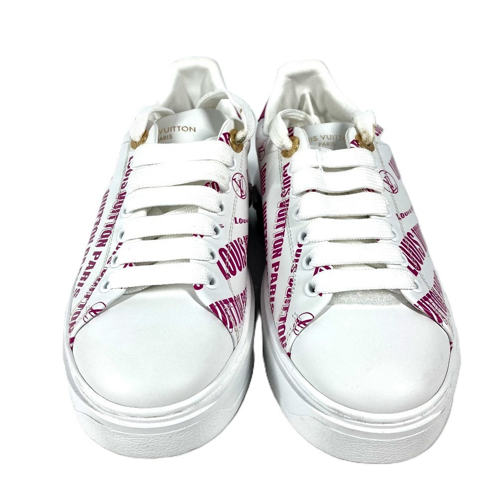 LOUIS VUITTON sneakers leather pink Timeout line shoes shoes logo 35 1/2