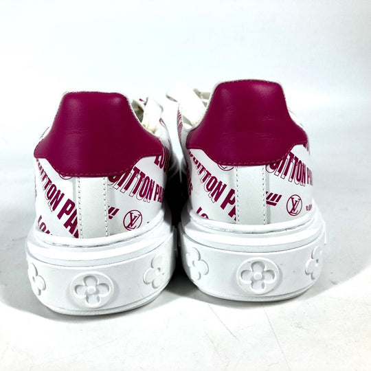 LOUIS VUITTON sneakers leather pink Timeout line shoes shoes logo 35 1/2