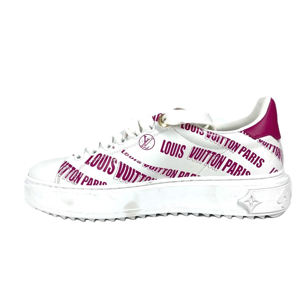 LOUIS VUITTON sneakers leather pink Timeout line shoes shoes logo 35 1/2