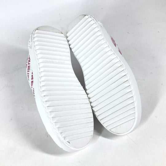 LOUIS VUITTON sneakers leather pink Timeout line shoes shoes logo 35 1/2
