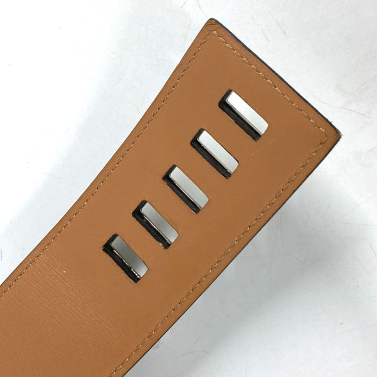 HERMES belt leather gray Collier de Chien Belt Women 90 Used Authentic