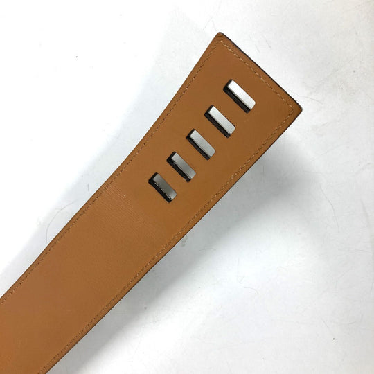 HERMES belt leather gray Collier de Chien Belt Women 90 Used Authentic