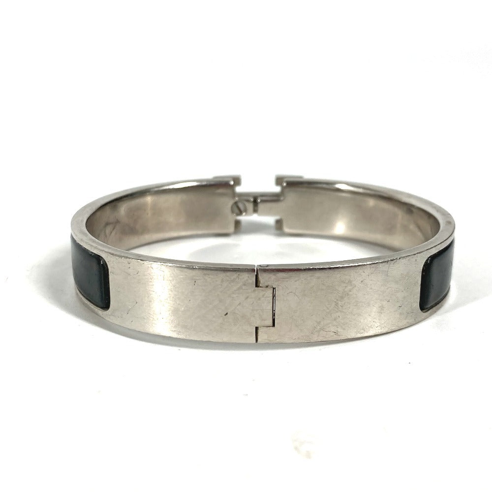 HERMES Bangle metal black Click crack PM Women Used Authentic