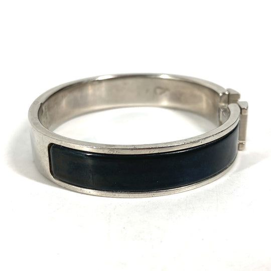 HERMES Bangle metal black Click crack PM Women Used Authentic