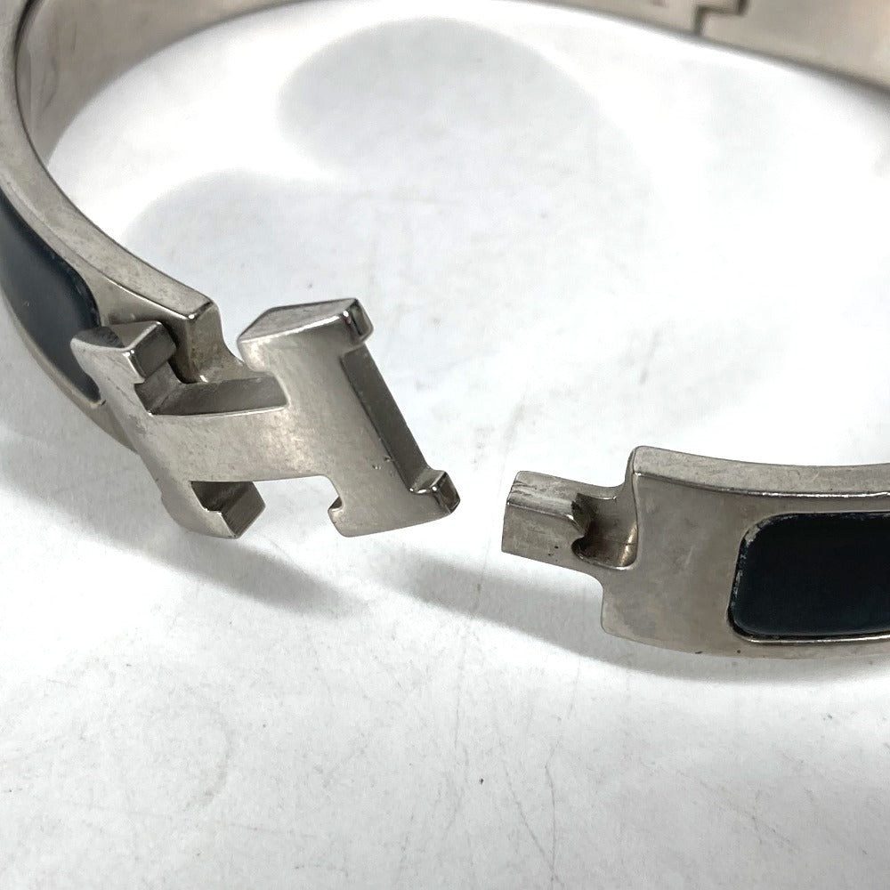 HERMES Bangle metal black Click crack PM Women Used Authentic