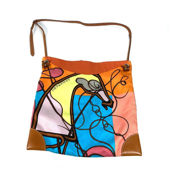 HERMES Shoulder Bag Silk, Leather multicolor COUP DE FOUET Whip Silky City MM unisex(Unisex) Used Authentic