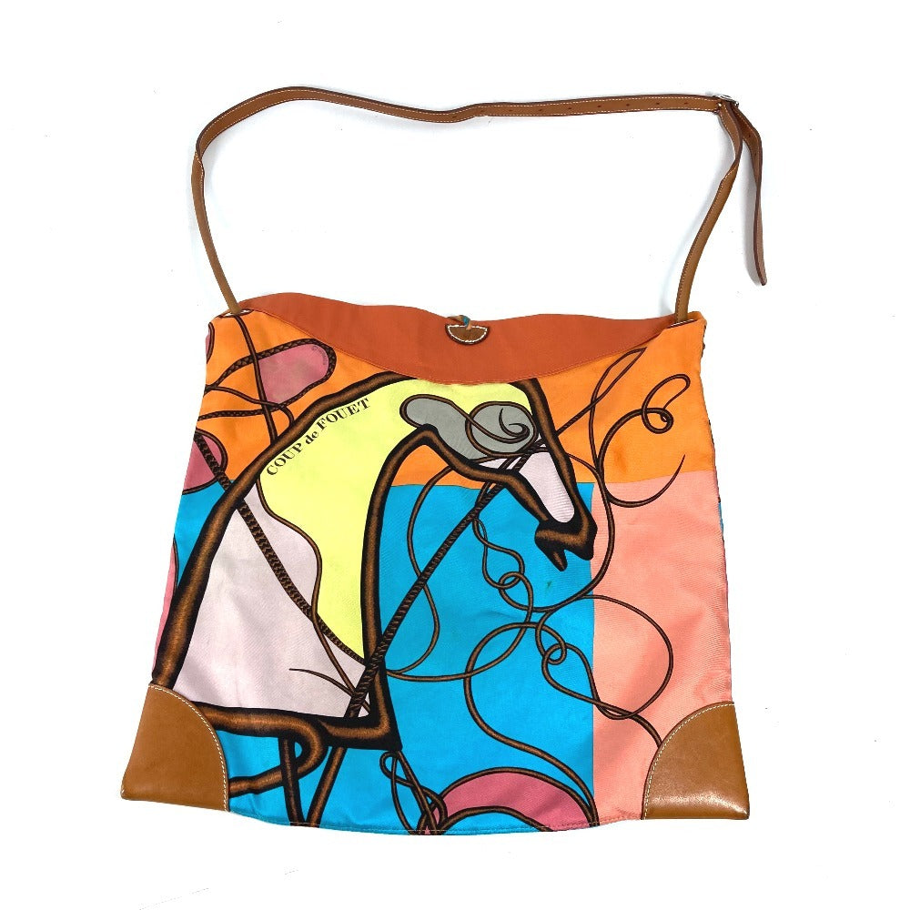 HERMES Shoulder Bag Silk, Leather multicolor COUP DE FOUET Whip Silky City MM unisex(Unisex) Used Authentic