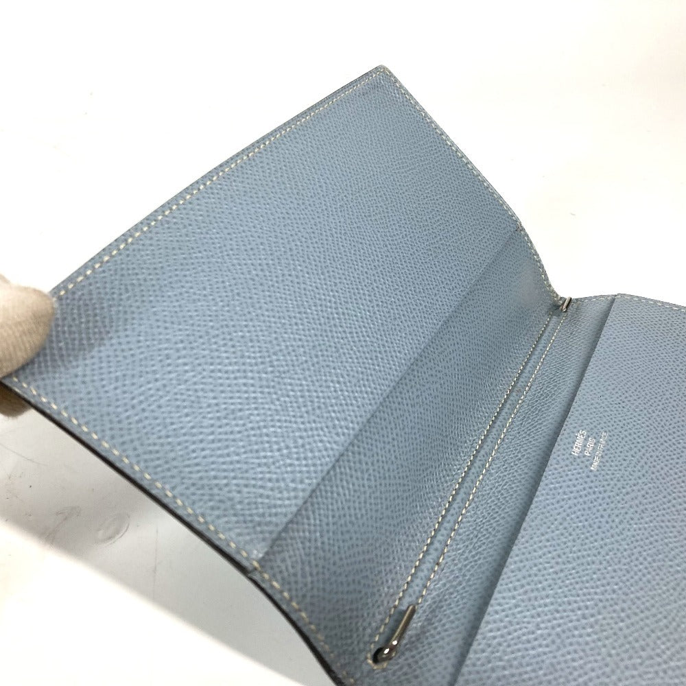 HERMES Notebook cover leather blue Agenda Vision Women Used Authentic