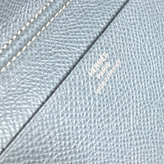 HERMES Notebook cover leather blue Agenda Vision Women Used Authentic