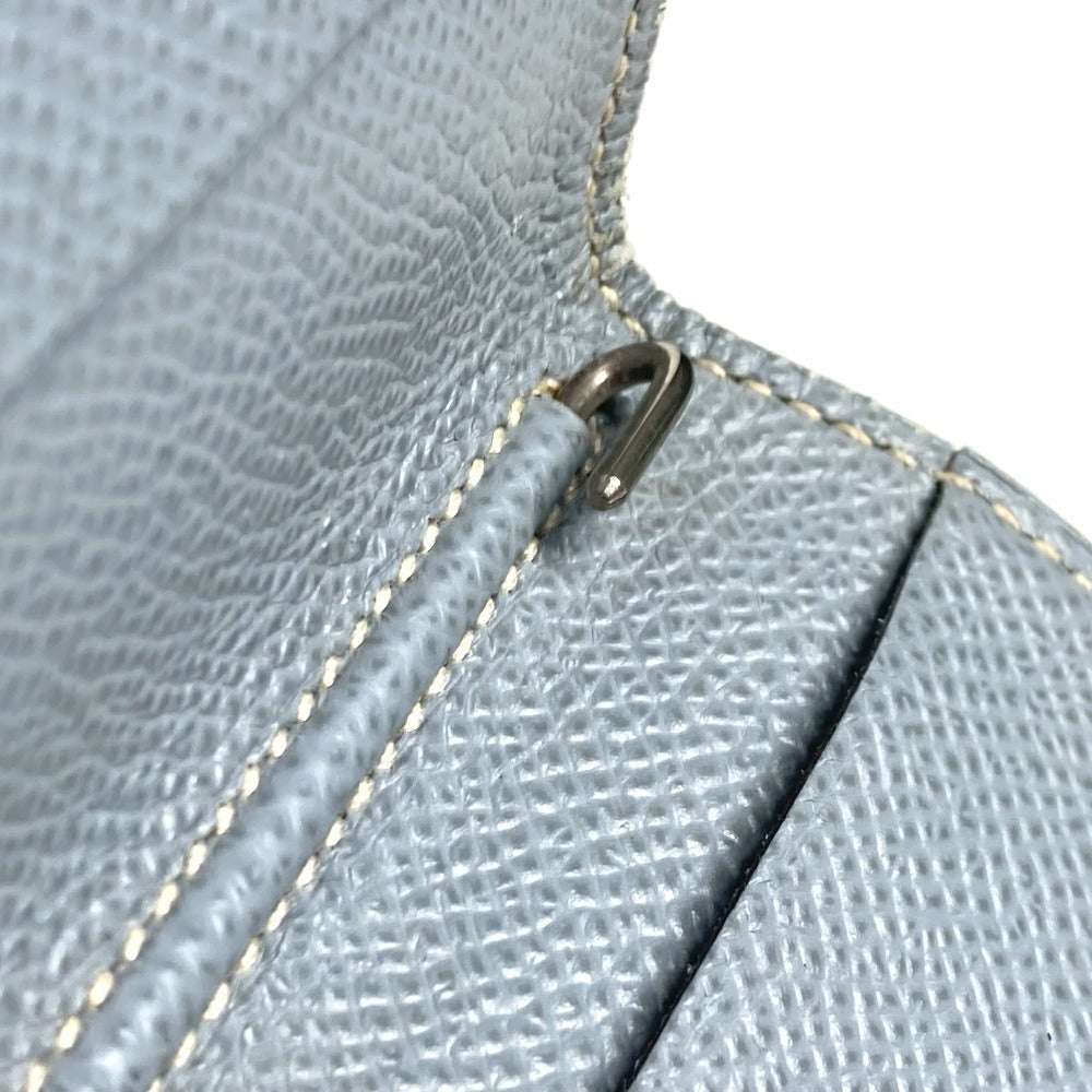 HERMES Notebook cover leather blue Agenda Vision Women Used Authentic