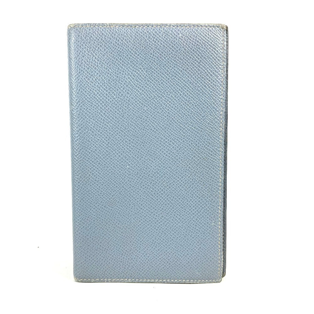 HERMES Notebook cover leather blue Agenda Vision Women Used Authentic