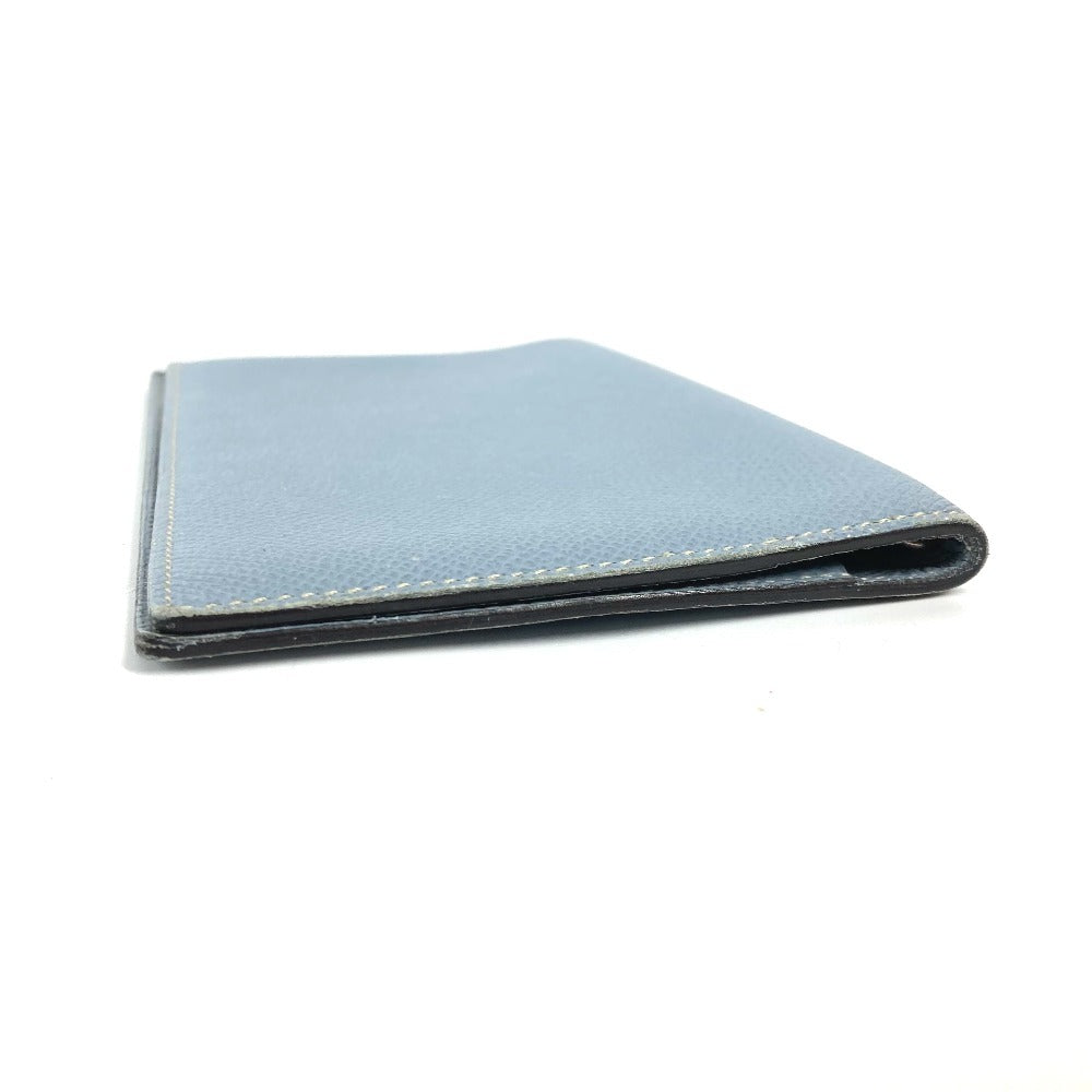 HERMES Notebook cover leather blue Agenda Vision Women Used Authentic