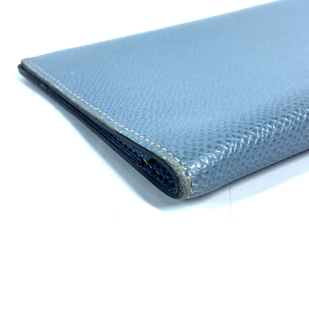 HERMES Notebook cover leather blue Agenda Vision Women Used Authentic