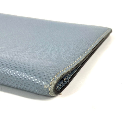 HERMES Notebook cover leather blue Agenda Vision Women Used Authentic