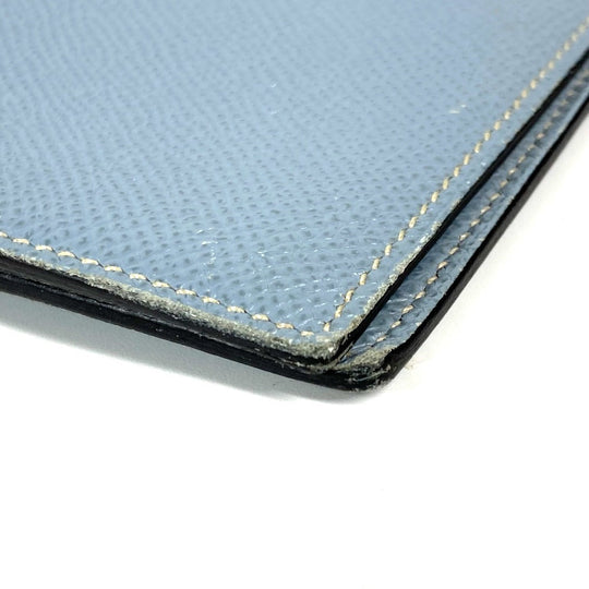 HERMES Notebook cover leather blue Agenda Vision Women Used Authentic