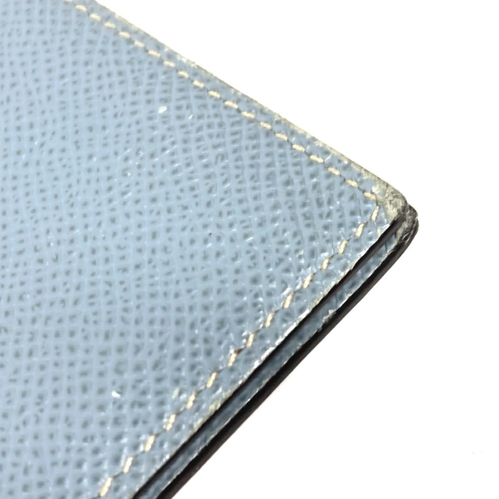 HERMES Notebook cover leather blue Agenda Vision Women Used Authentic