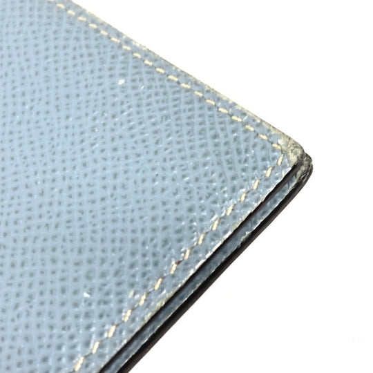 HERMES Notebook cover leather blue Agenda Vision Women Used Authentic