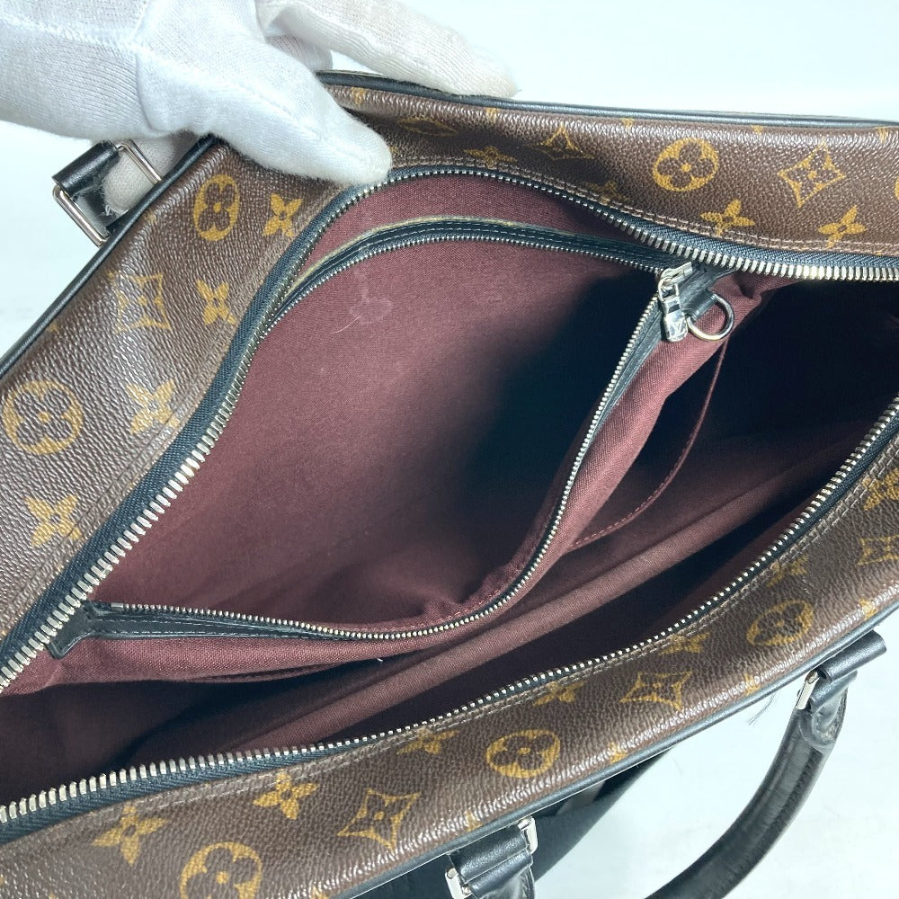 LOUIS VUITTON Business bag M40224 Monogram macacer canvas Brown Monogram macacer Porto Documan  VowayajuGM mens Used Authentic