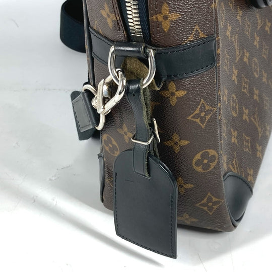 LOUIS VUITTON Business bag M40224 Monogram macacer canvas Brown Monogram macacer Porto Documan  VowayajuGM mens Used Authentic