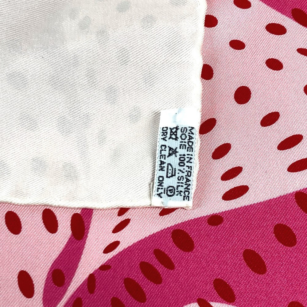 HERMES scarf silk pink Carre90 iHOLA FLAMENCA HOLA FLAMENCA Women Used Authentic