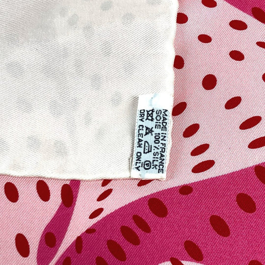 HERMES scarf silk pink Carre90 iHOLA FLAMENCA HOLA FLAMENCA Women Used Authentic