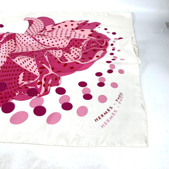 HERMES scarf silk pink Carre90 iHOLA FLAMENCA HOLA FLAMENCA Women Used Authentic