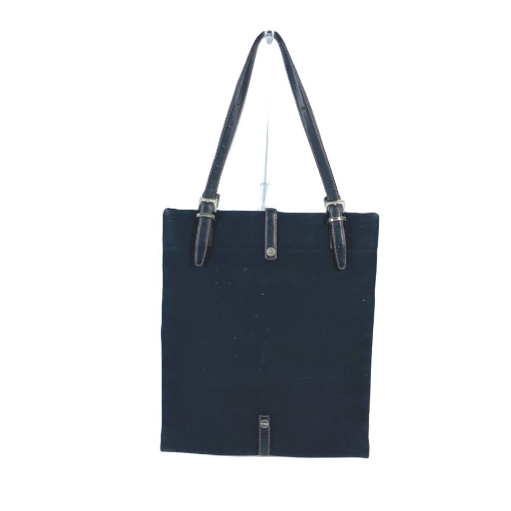 GIVENCHY Shoulder Bag Leather / canvas black Vertical Tote Bag logo rhinestone unisex(Unisex) Used Authentic