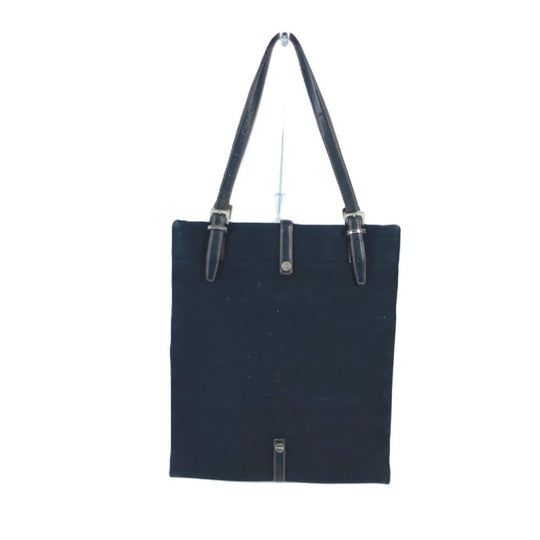 GIVENCHY Shoulder Bag Leather / canvas black Vertical Tote Bag logo rhinestone unisex(Unisex) Used Authentic
