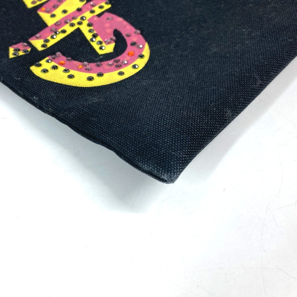GIVENCHY Shoulder Bag Leather / canvas black Vertical Tote Bag logo rhinestone unisex(Unisex) Used Authentic