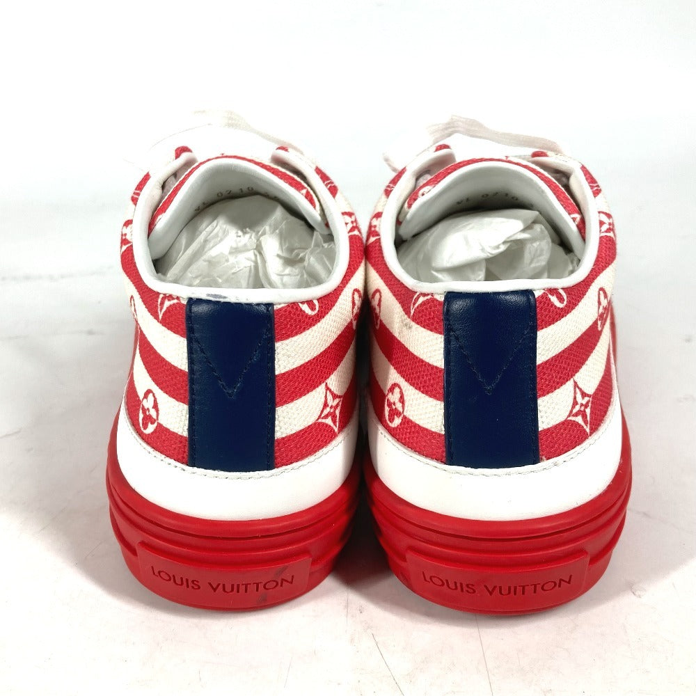 LOUIS VUITTON sneakers 1A7U4T canvas Red LV Escale Stellar Line Women 36 Used Authentic