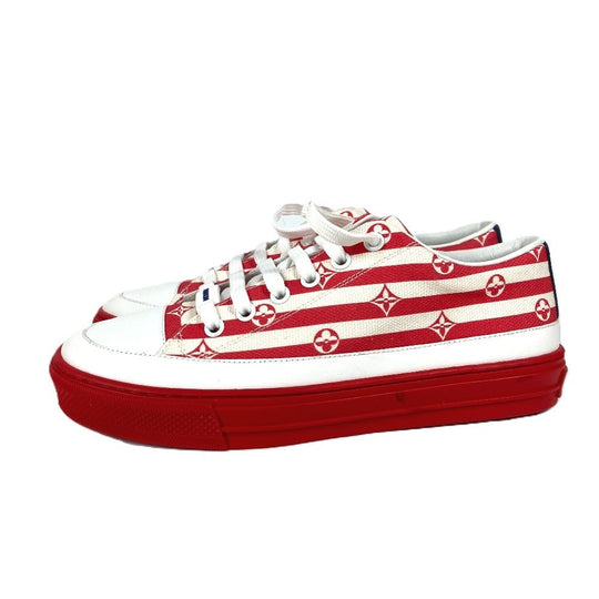 LOUIS VUITTON sneakers 1A7U4T canvas Red LV Escale Stellar Line Women 36 Used Authentic