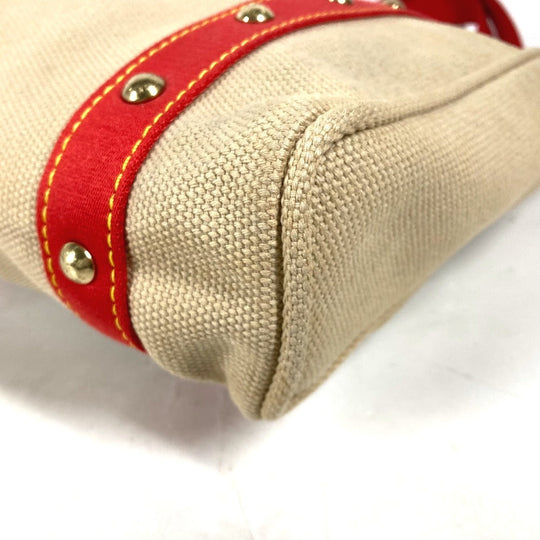 LOUIS VUITTON Shoulder Bag M40035 canvas beige Antigua Hippo MM Women Used Authentic