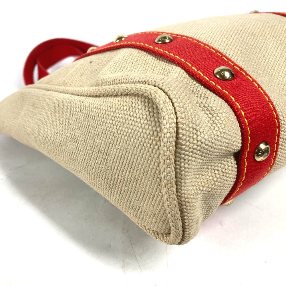 LOUIS VUITTON Shoulder Bag M40035 canvas beige Antigua Hippo MM Women Used Authentic