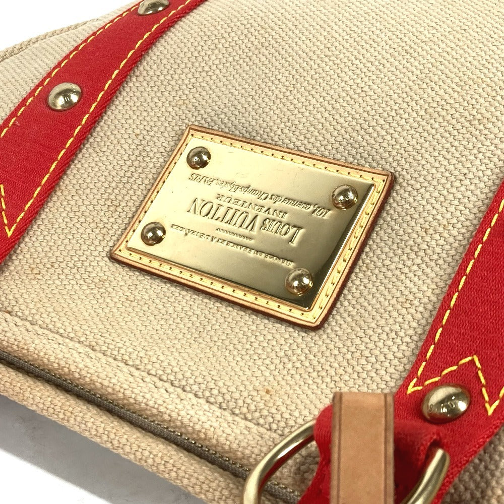 LOUIS VUITTON Shoulder Bag M40035 canvas beige Antigua Hippo MM Women Used Authentic