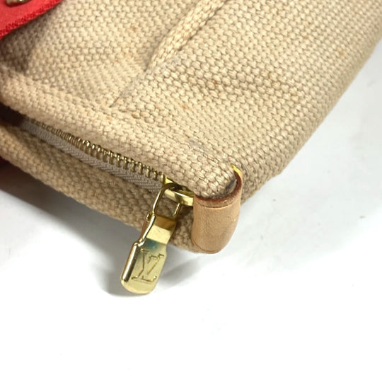 LOUIS VUITTON Shoulder Bag M40035 canvas beige Antigua Hippo MM Women Used Authentic