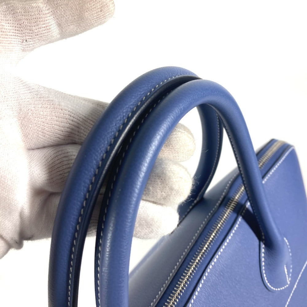 HERMES Handbag Calf leather blue Shoulder Bag Shoulder Bag Bolide Relax 45