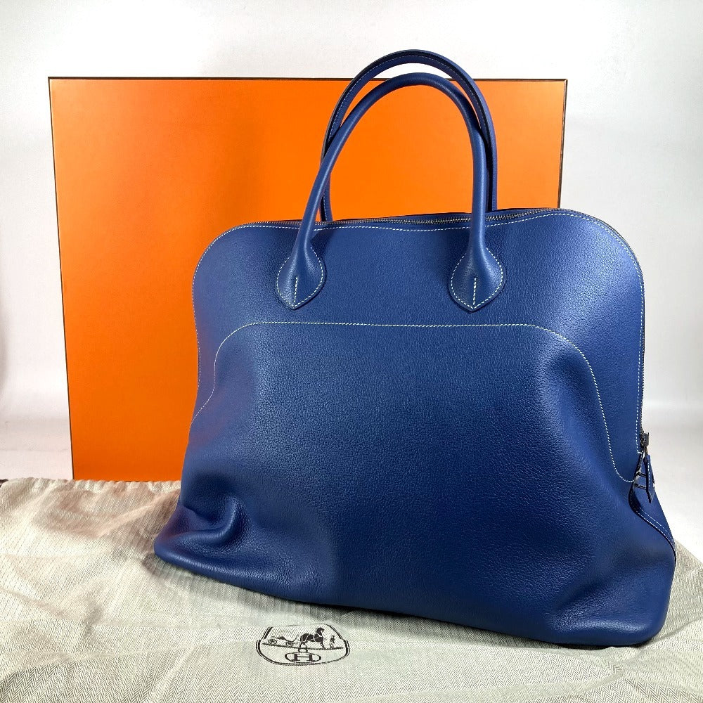 HERMES Handbag Calf leather blue Shoulder Bag Shoulder Bag Bolide Relax 45
