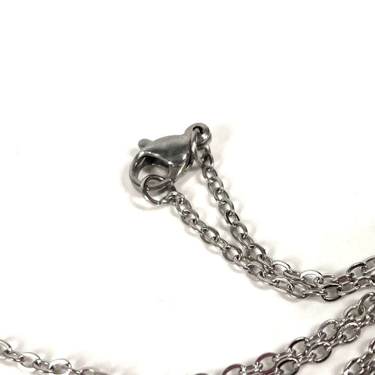 HERMES Necklace metal pink H logo pop ash
