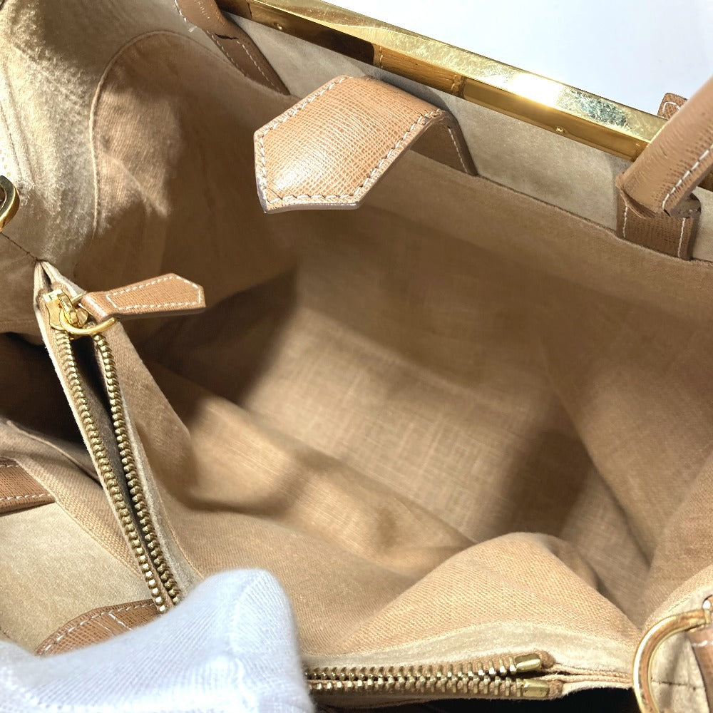 FENDI Shoulder Bag 8BH250 Leather / canvas beige 2WAY bag, handbag, shoulder bag To joule