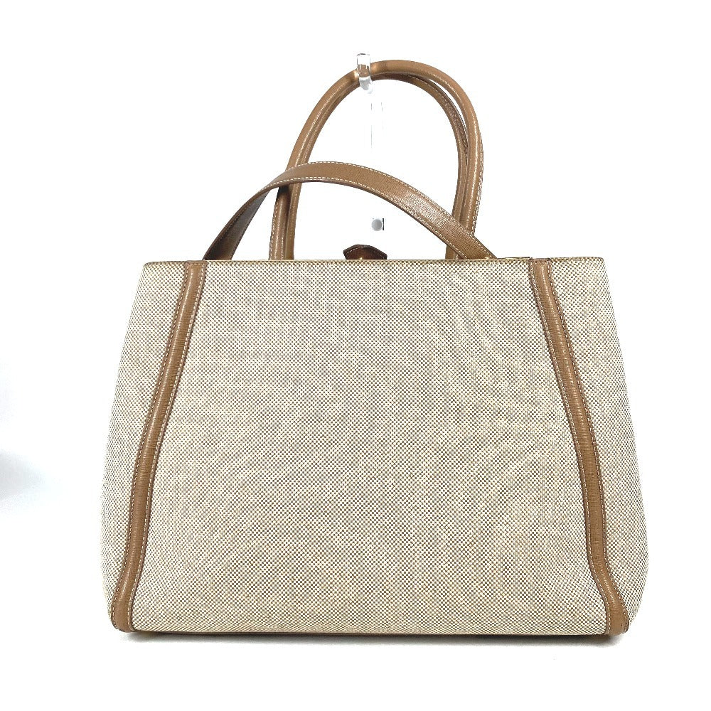 FENDI Shoulder Bag 8BH250 Leather / canvas beige 2WAY bag, handbag, shoulder bag To joule