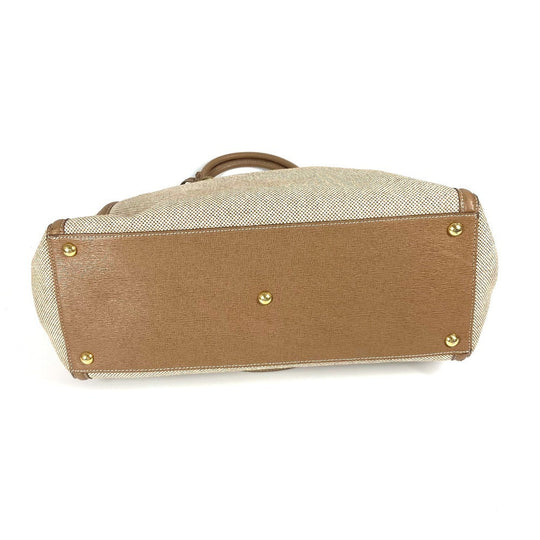 FENDI Shoulder Bag 8BH250 Leather / canvas beige 2WAY bag, handbag, shoulder bag To joule