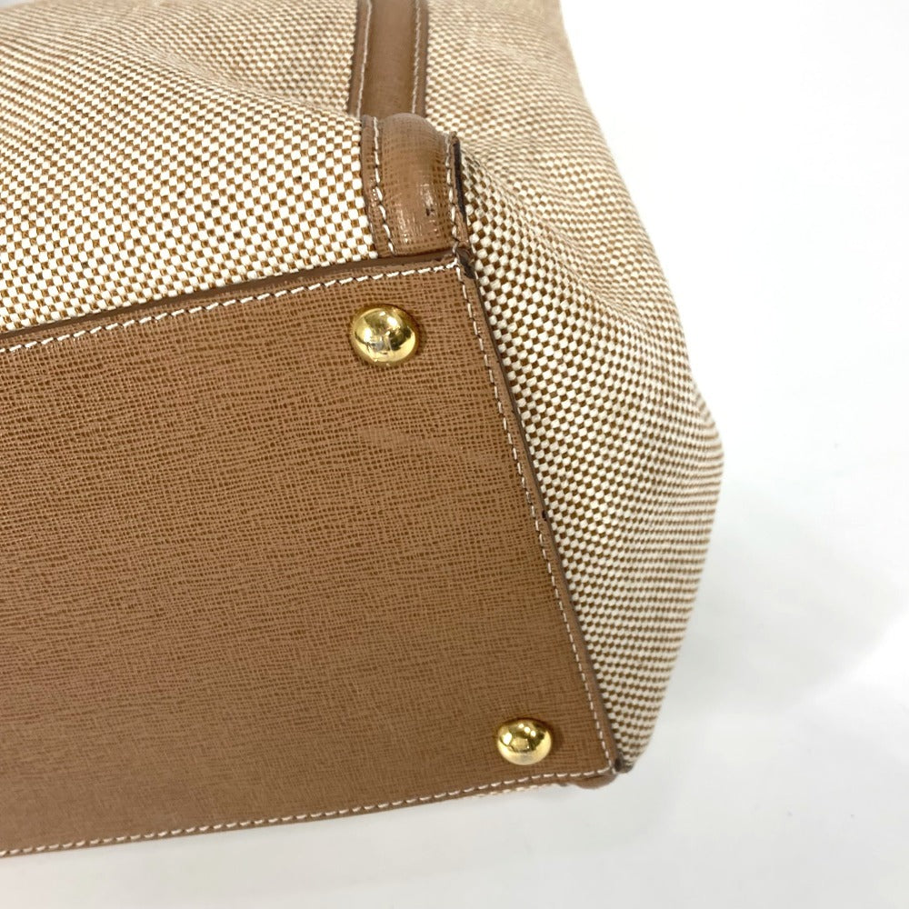 FENDI Shoulder Bag 8BH250 Leather / canvas beige 2WAY bag, handbag, shoulder bag To joule