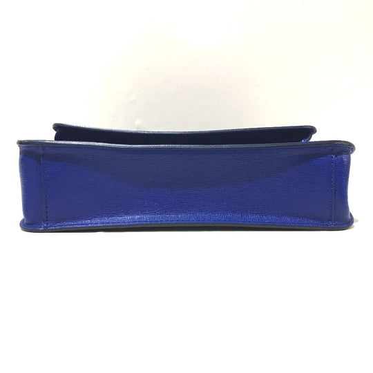 Furla Shoulder Bag leather blue Julia Women Used Authentic