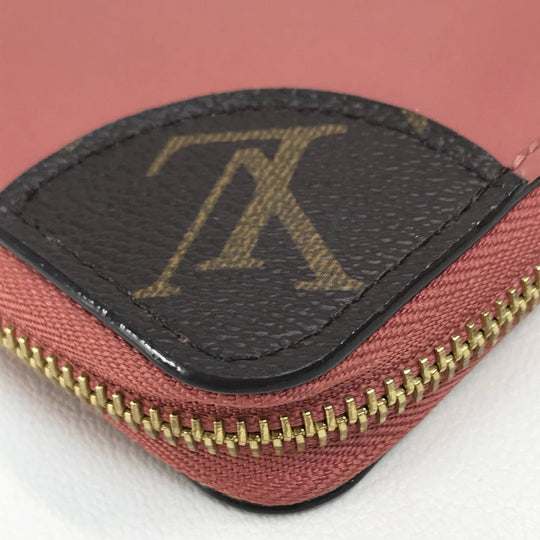 LOUIS VUITTON Long Wallet Purse ‚l62318 Patent leather / monogram canvas Pink beige type Monogram Zippy Venice Women Used Authentic