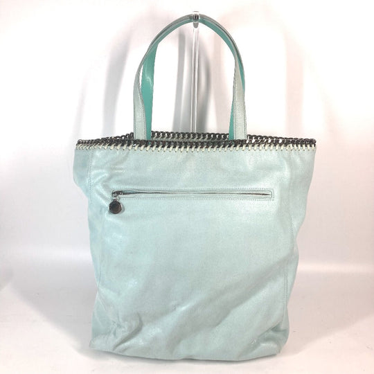 Stella McCartney Tote Bag Faux leather Mint green type Shaggy deer Chain Large Women Used Authentic