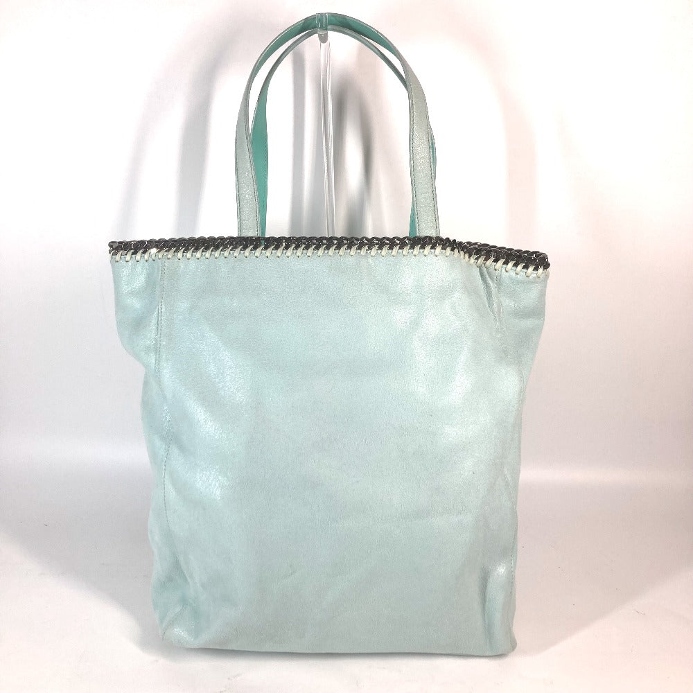 Stella McCartney Tote Bag Faux leather Mint green type Shaggy deer Chain Large Women Used Authentic